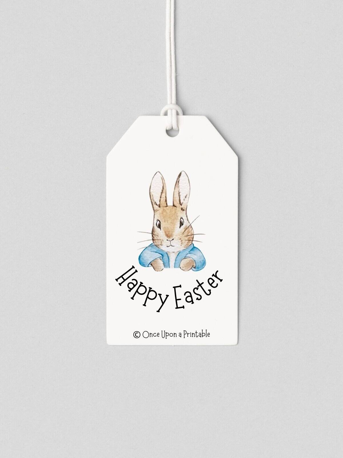 Easter Bunny Gift tags with peter rabbit. 