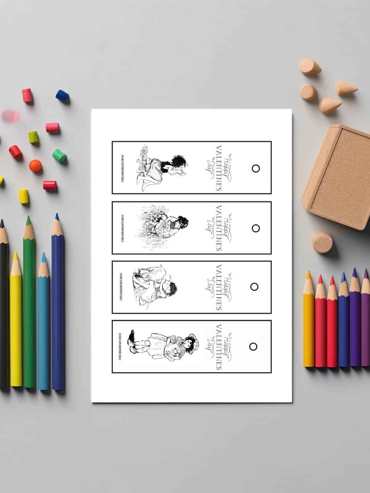 Free bookmarks you can color with illustrations of Heidi.