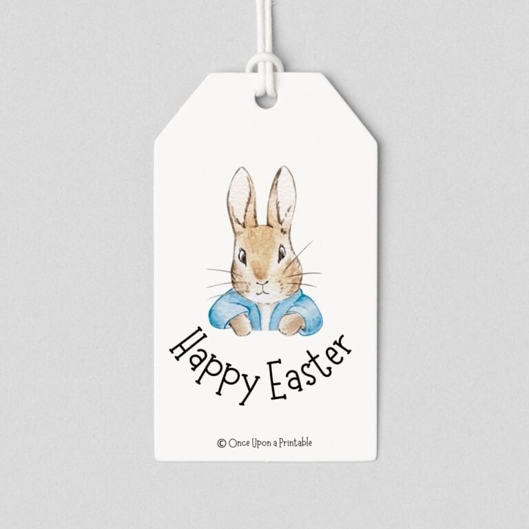Easter Bunny Gift tags with peter rabbit.