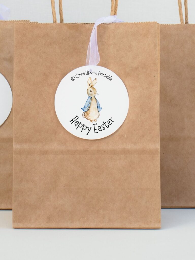 Printable Easter gift tags with Peter Rabbit and friends. 