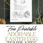 Free printable Adorable Easter egg templates printable.