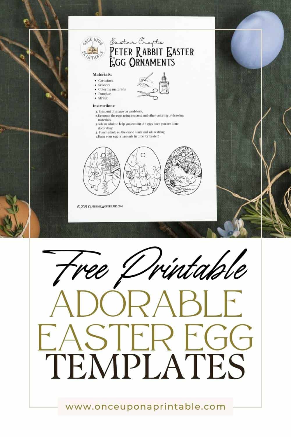 Free printable Adorable Easter egg templates printable.