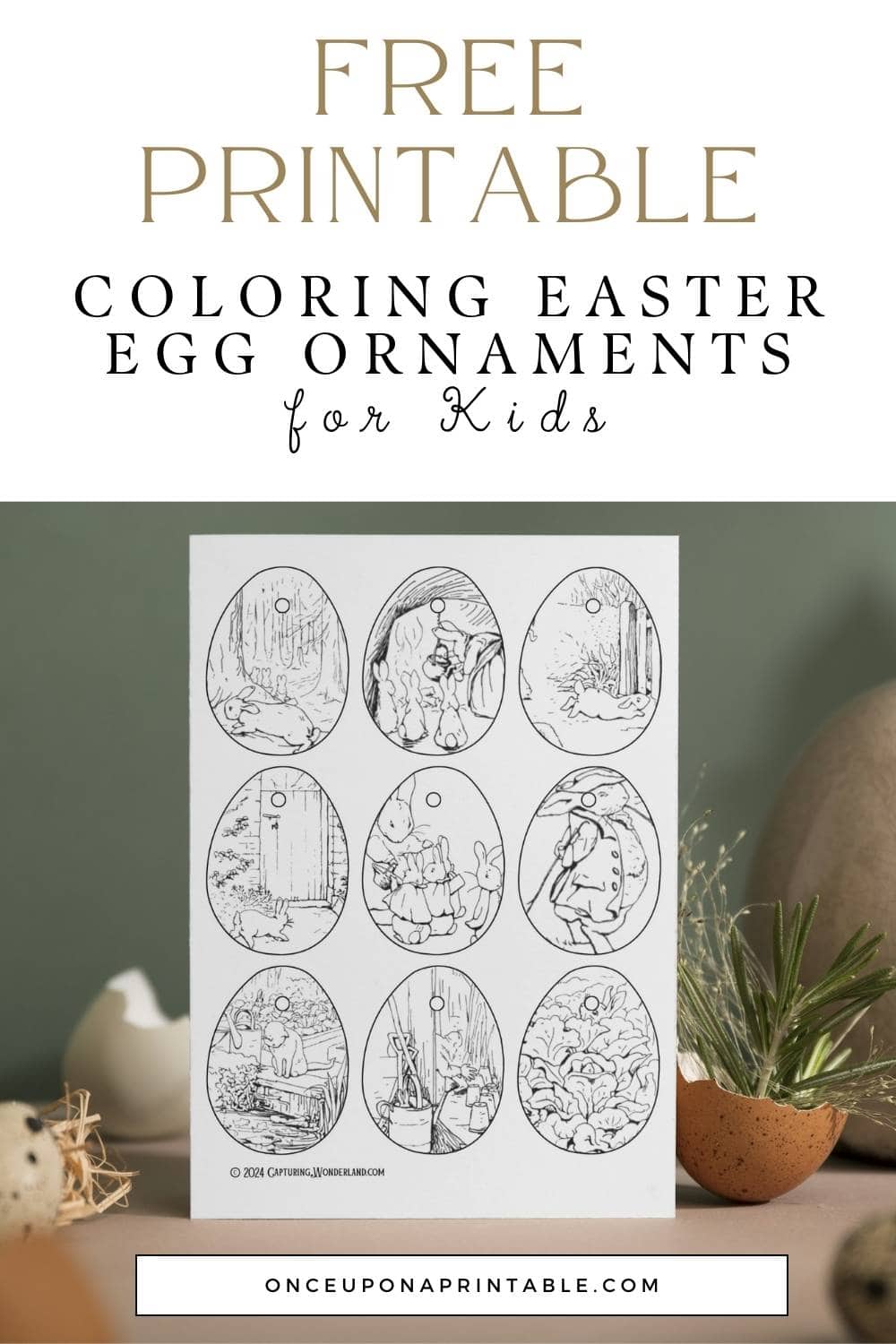 Adorable Easter Egg Coloring Printables for free! - Once Upon A Printable