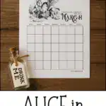 Alice in wonderland calendar.