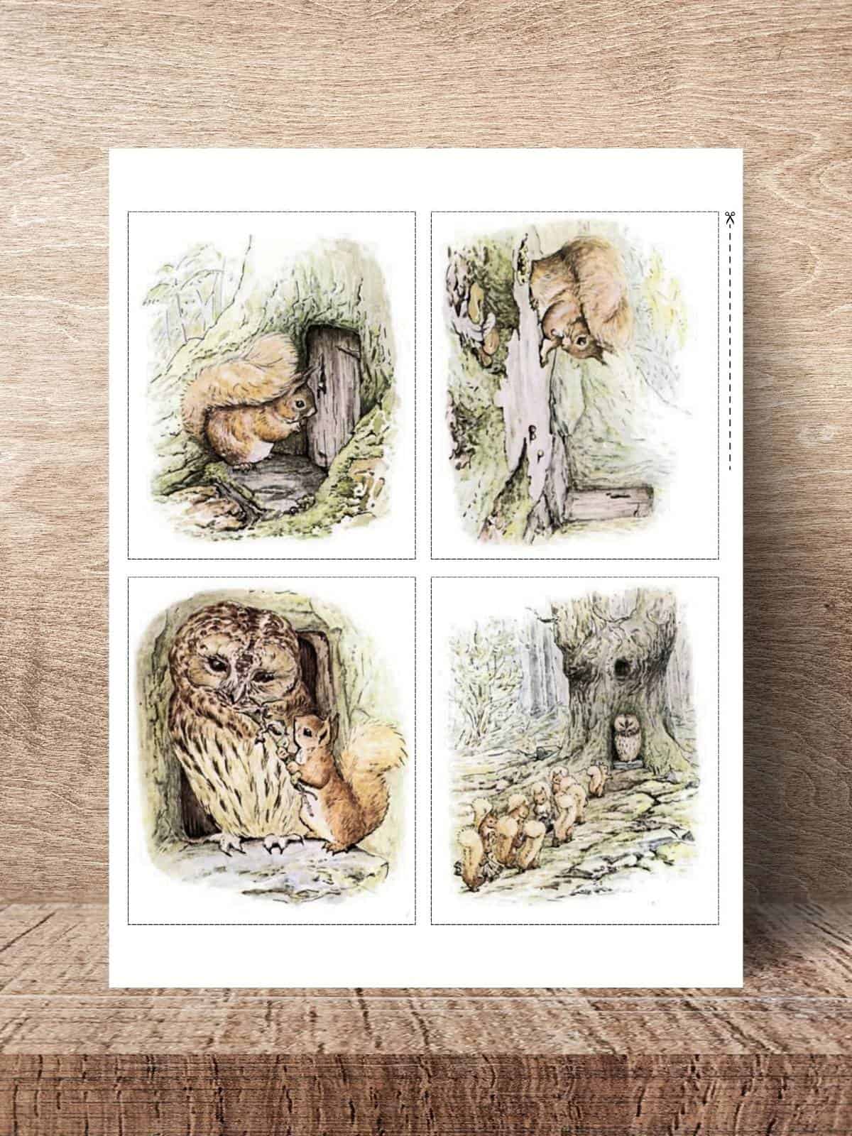 Squirrel Nutkin by Beatrix Potter illustrations from the Tale of Squirrel Nutkin.