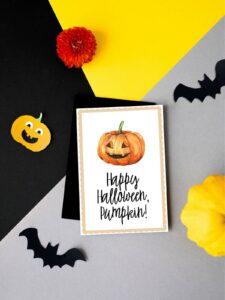 Simple Halloween Note Cards Free Printable - Once Upon A Printable