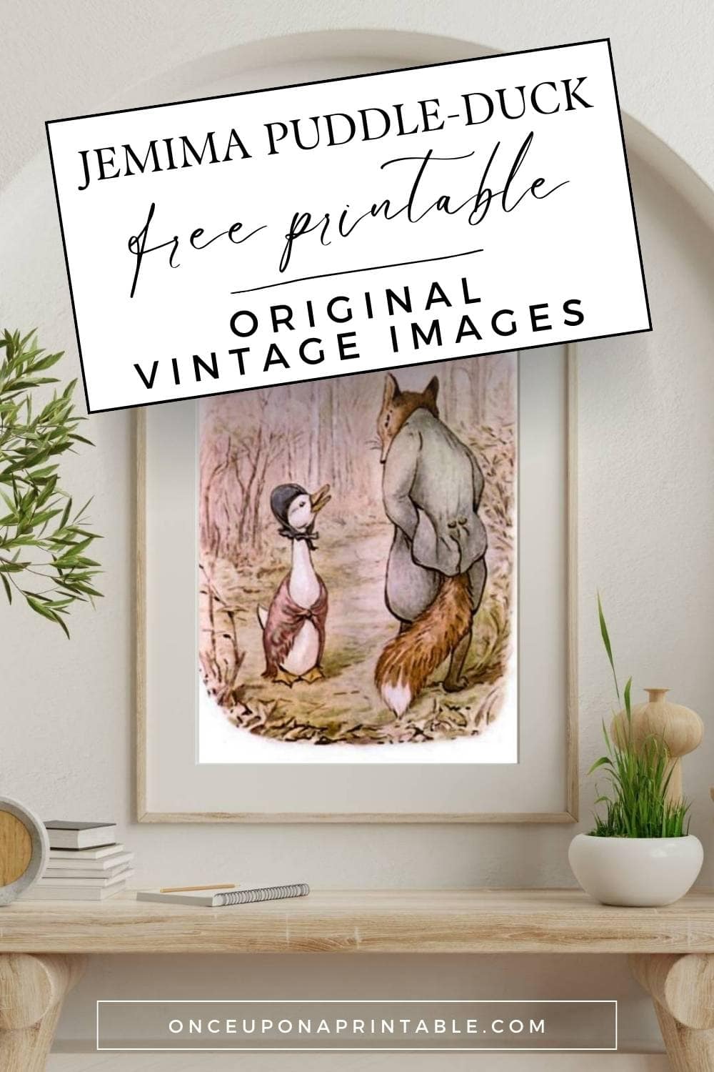 Original Jemima Puddle-duck illustrations by Beatrix Potter.