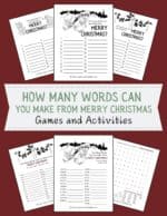 "How Many Words Can You Make From Merry Christmas" Printables - Once ...