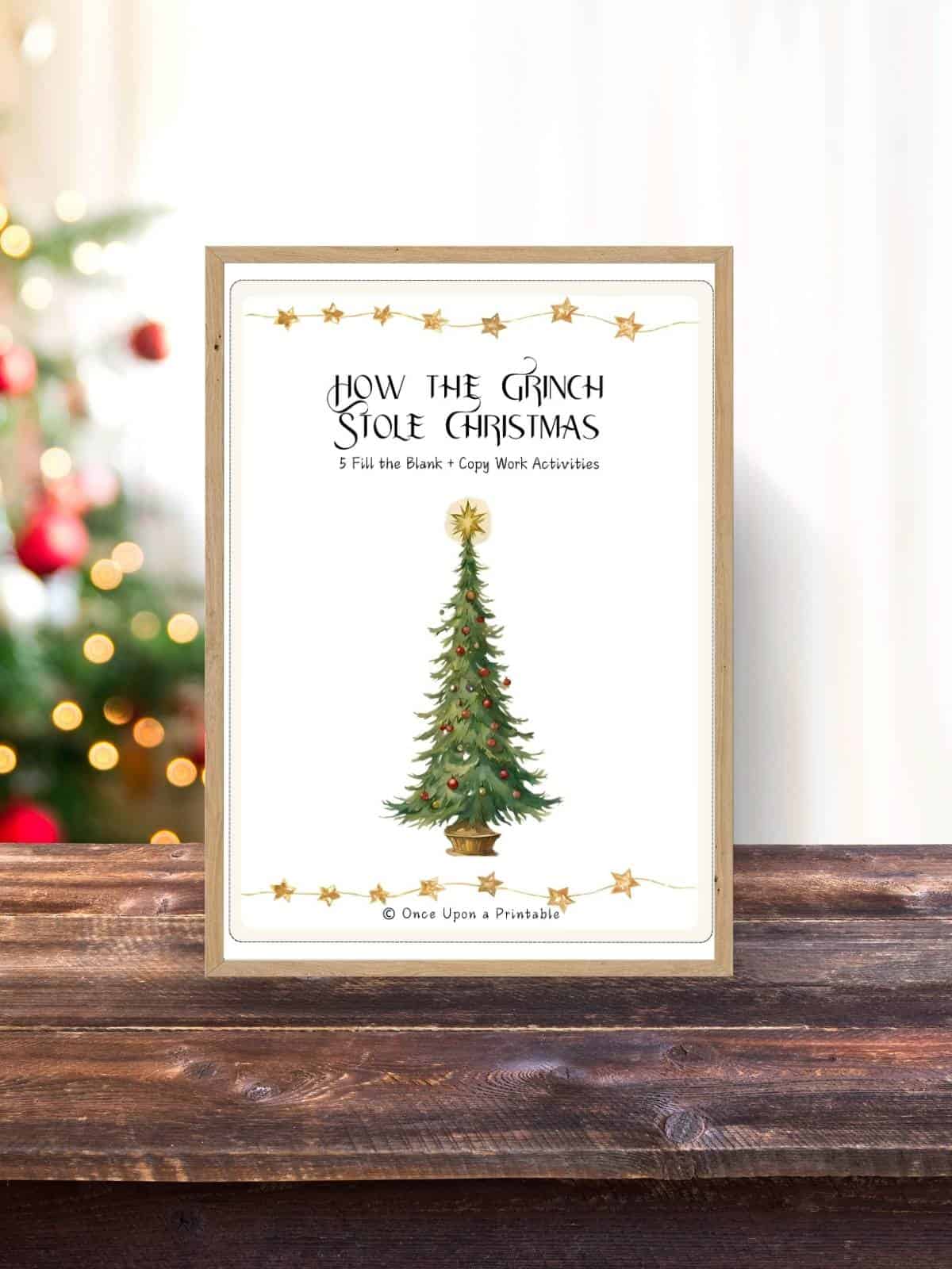 How the Grinch Stole Christmas copywork printables.