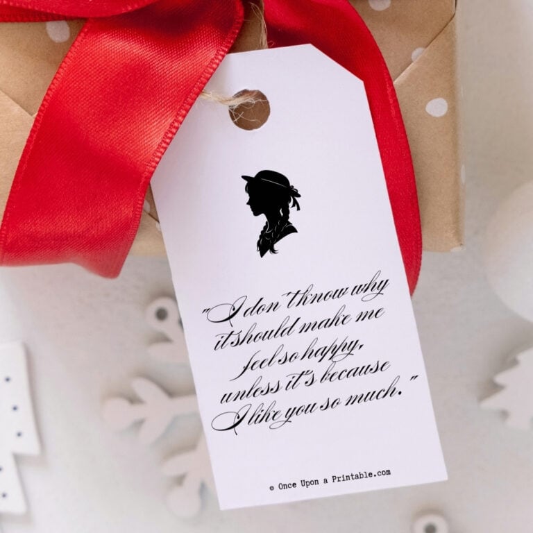 Valentine's day gift tags, quotes from anne of green gables.