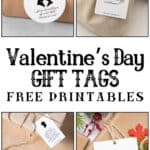 Valentine's day gift tags with classic literature quotes.
