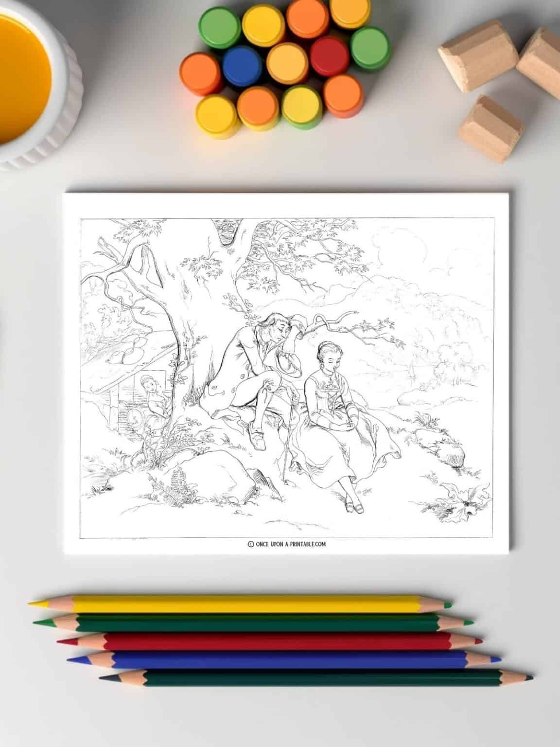 The Legend of Sleepy Hollow Coloring Pages Free Printables - Once Upon ...