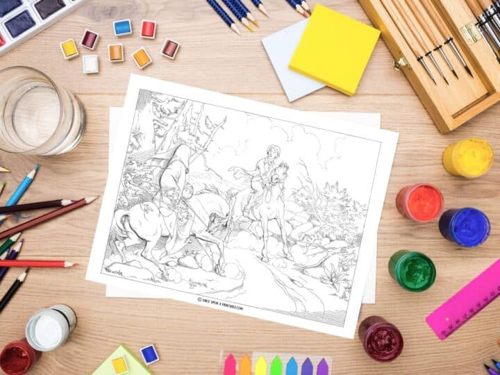 The Legend of Sleepy Hollow Coloring Pages Free Printables - Once Upon ...