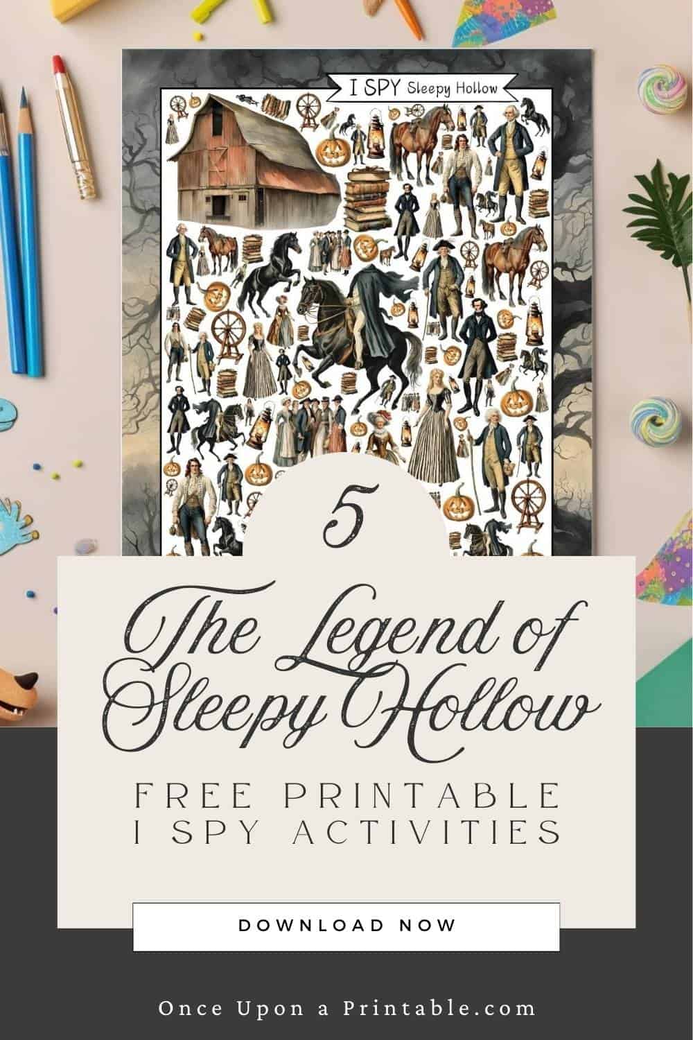 Harder version of Sleepy Hollow I Spy activity.