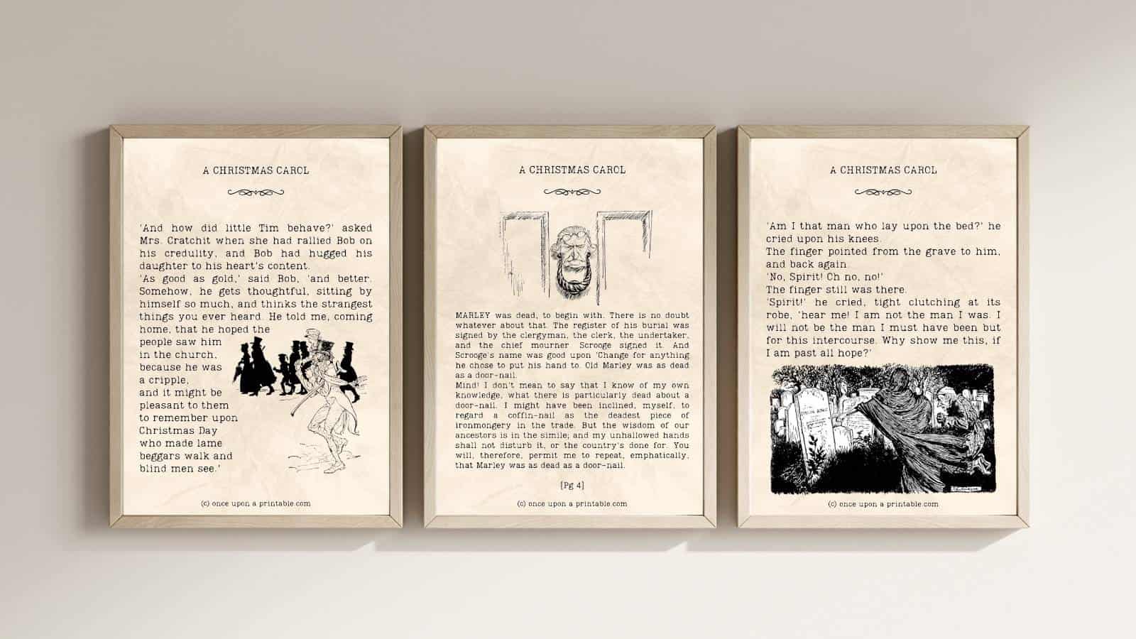 A Christmas Carol by Charles Dickens Quotes Wall Art Hero a christmas carol quotes wall art free printables - once upon a