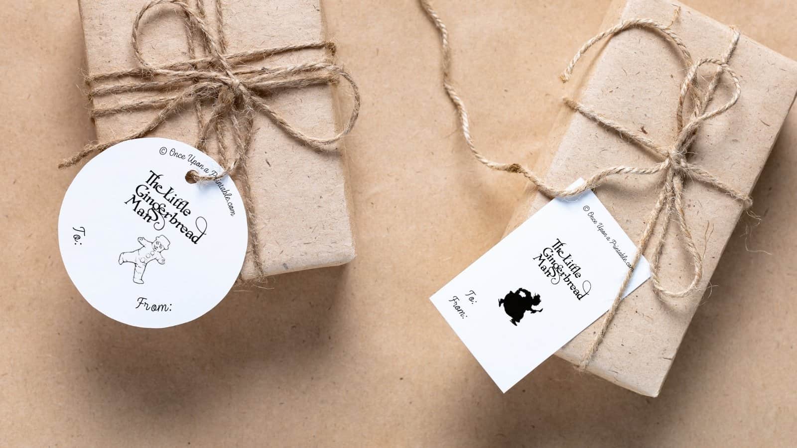 "The Little Gingerbread Man" Gift Tags Free Printables Once Upon A