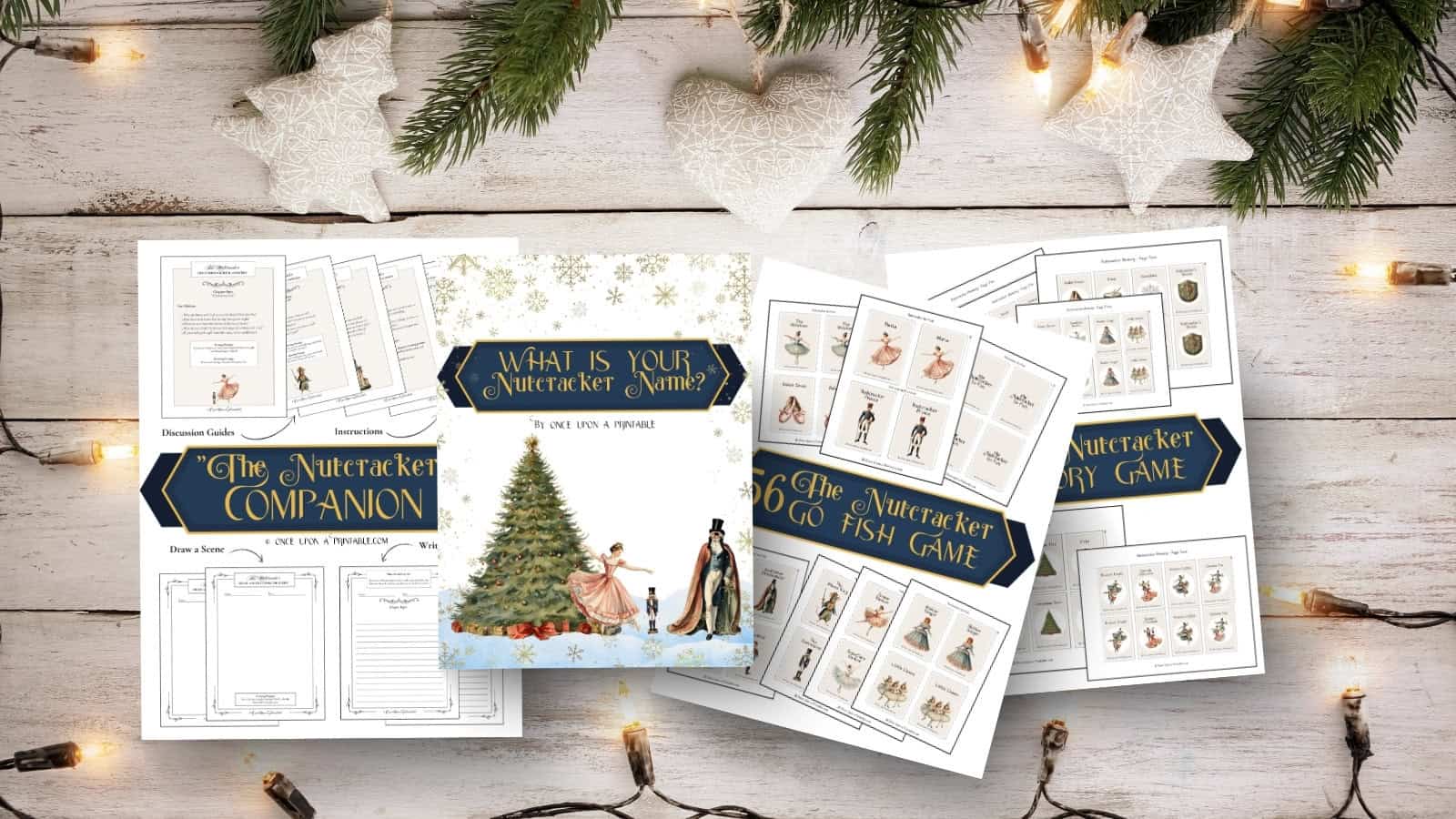 Nutcracker unit study printables with original watercolor graphics 