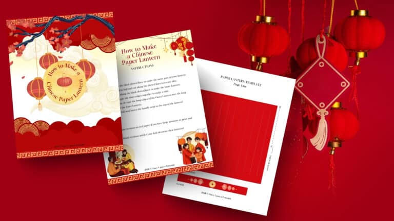 Chinese Lunar New Year Paper Lantern Template Free Printable - Once ...