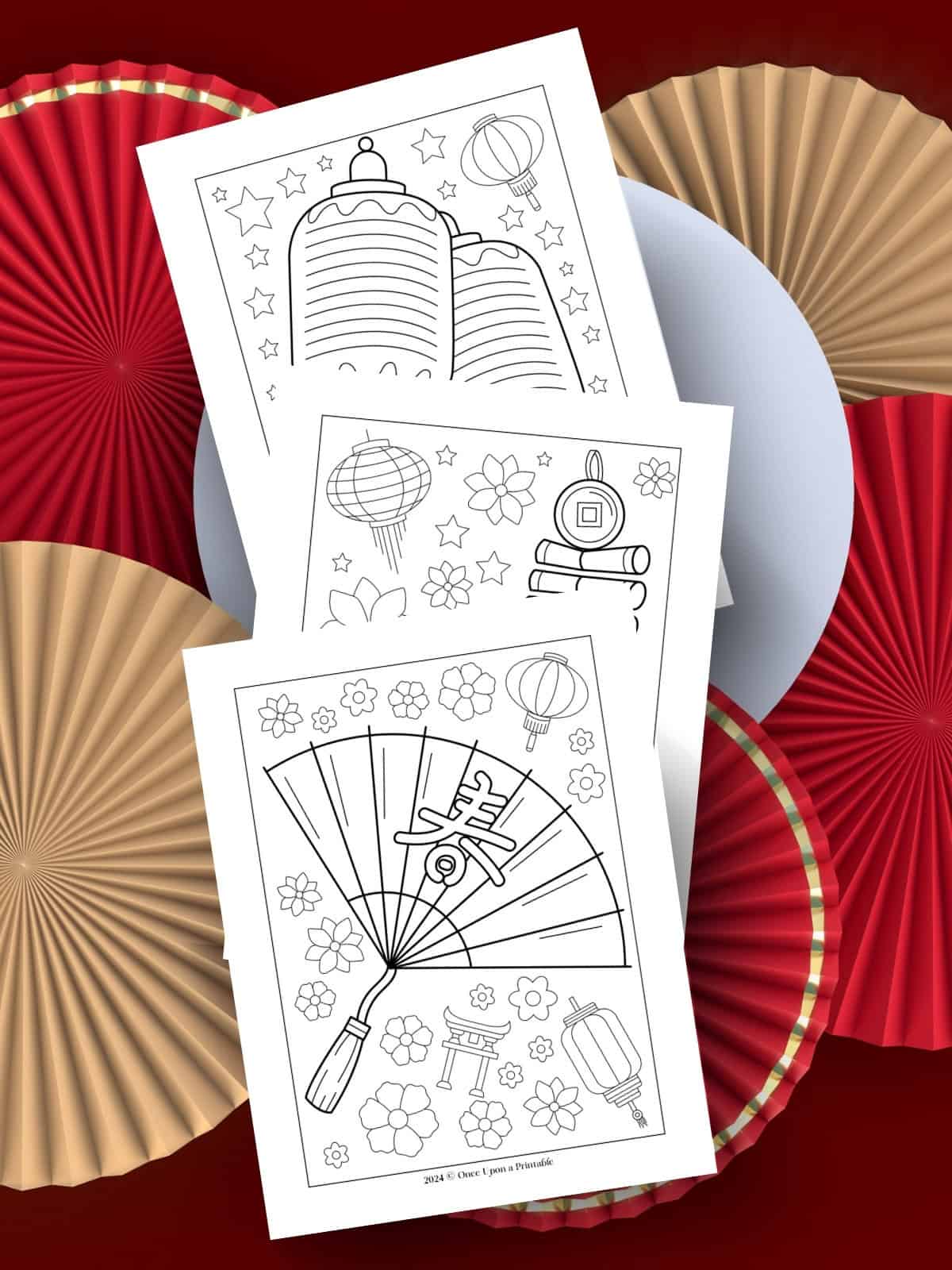 chinese lunar new year coloring pages (free printables) - once