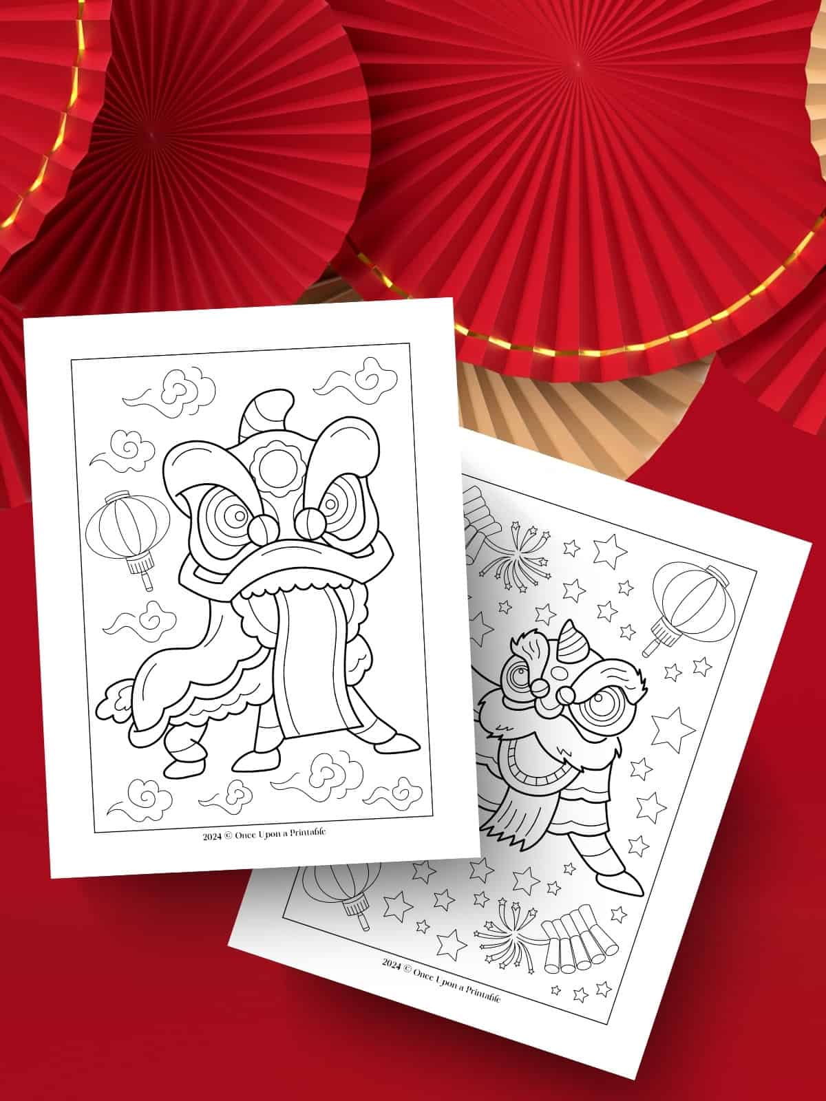chinese lunar new year coloring pages (free printables) - once
