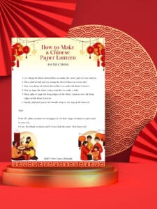 Chinese Lunar New Year Paper Lantern Template Free Printable - Once ...
