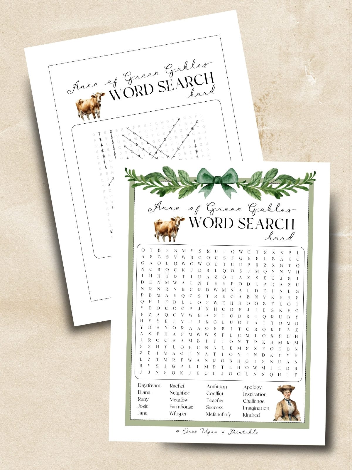 Rachel Lynd green gables crossword puzzle and answer key.