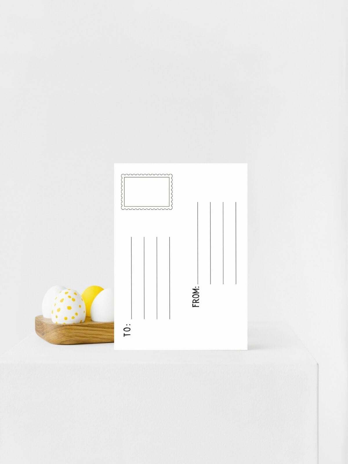 The back of the easter invite card for double sided printing and mailing all in one.