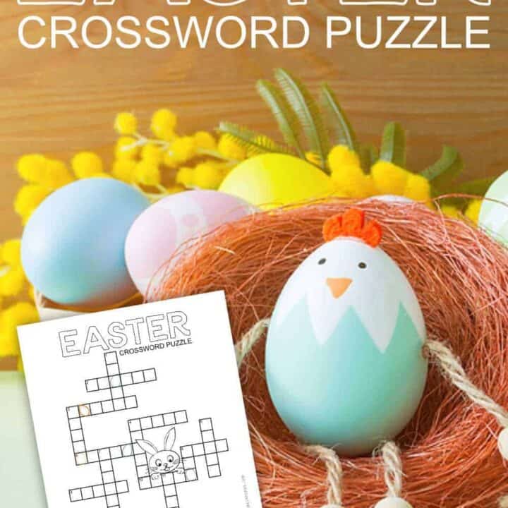 Easter crossword puzzle worksheets.