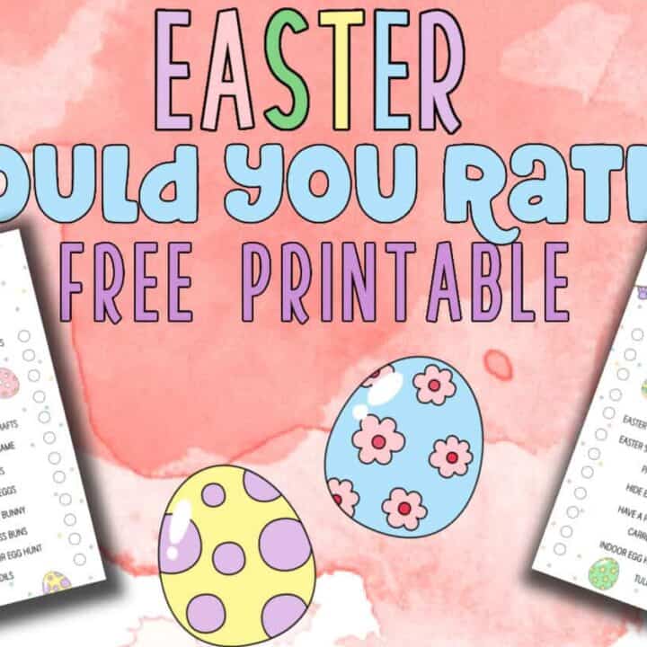 Easter this or that quiz printable pages.