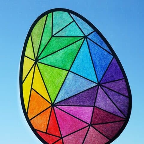 Egg suncatcher with mosiac.