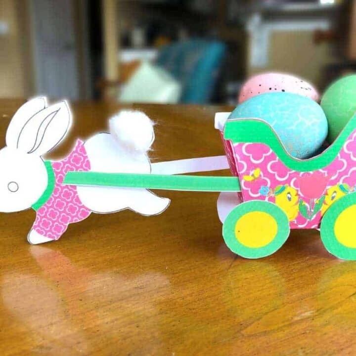 Easter bunny craft printable template.