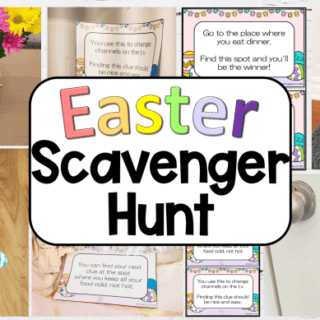 Easter scavenger hunt printables.