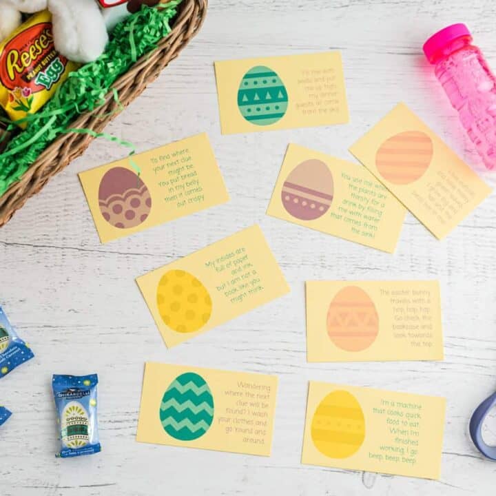 Easter scavenger hunt printables.