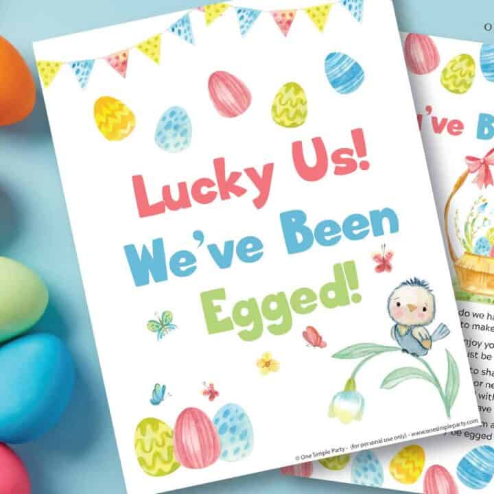 You've been egged printable Easter activity printables.