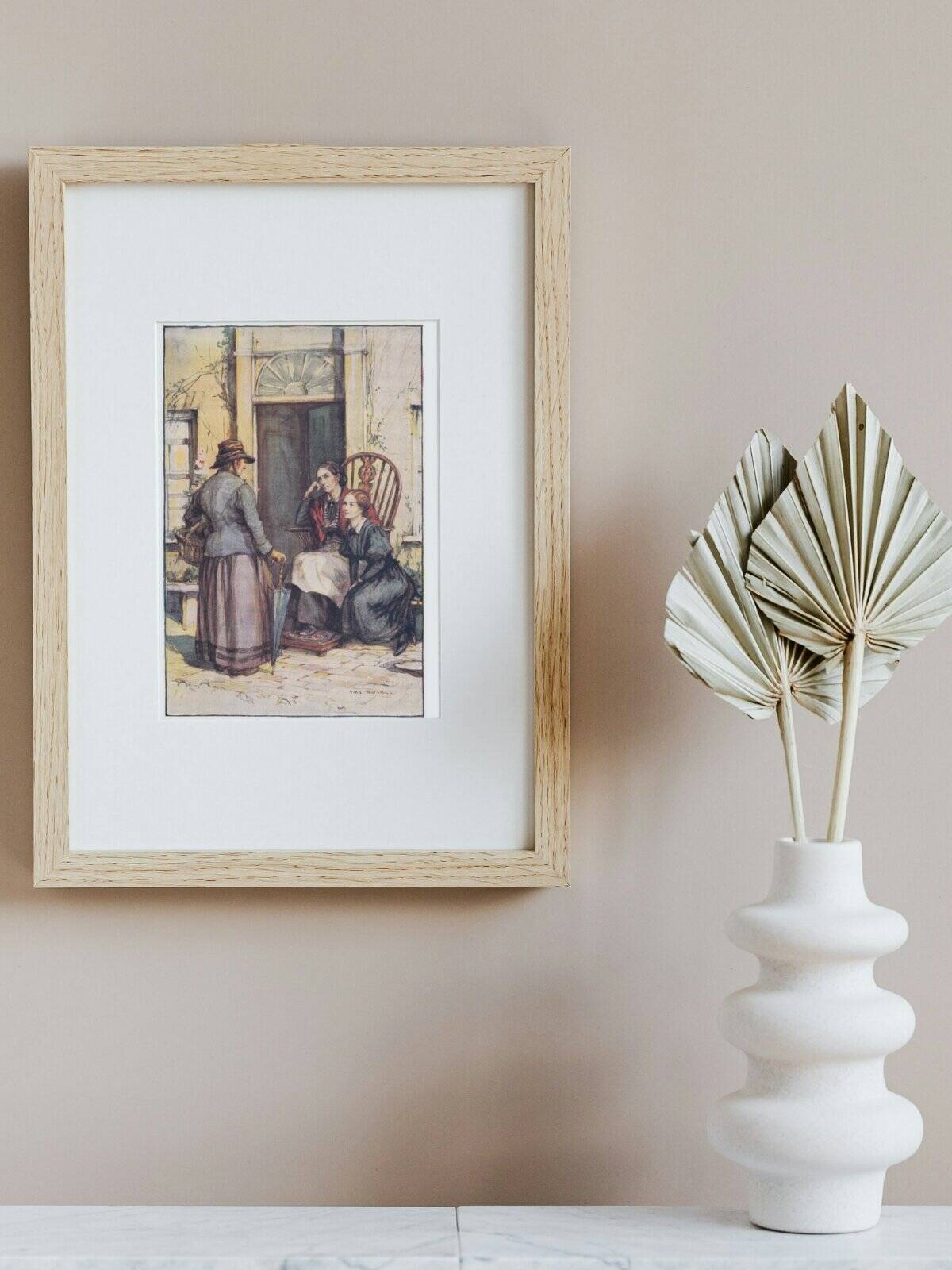 Anne Shirley and Rachel Lynd illustrated art print framed. 