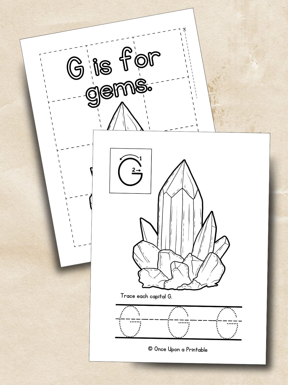 Gem coloring puzzle activity.