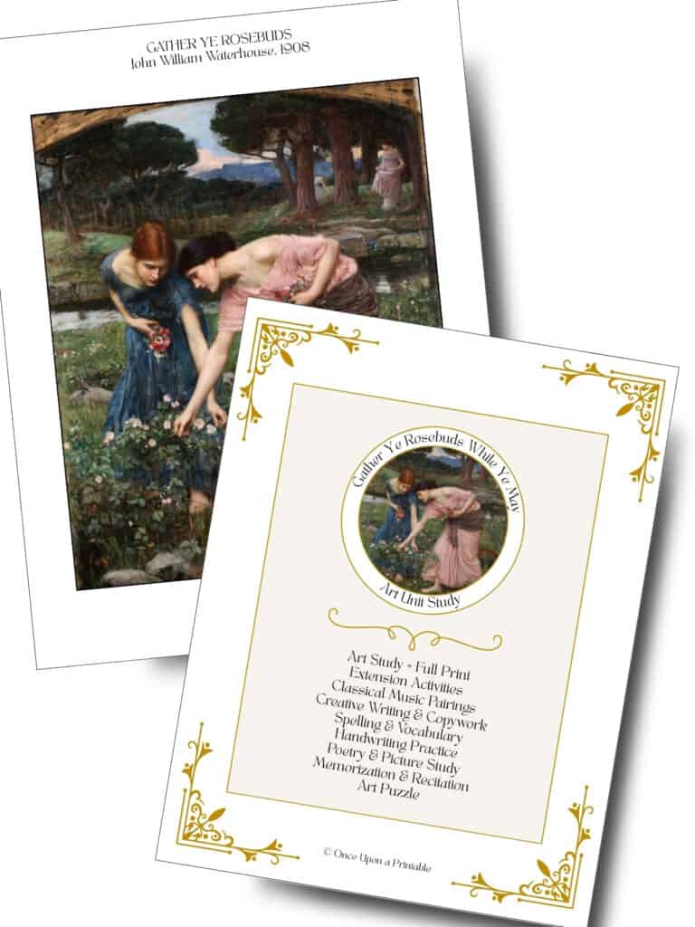 Gather Ye rosebuds while ye can by John William Waterhouse.