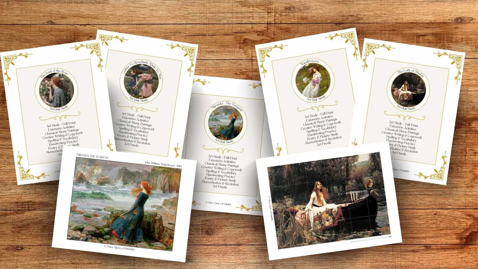 John William Waterhouse Art Study with full range of printables.