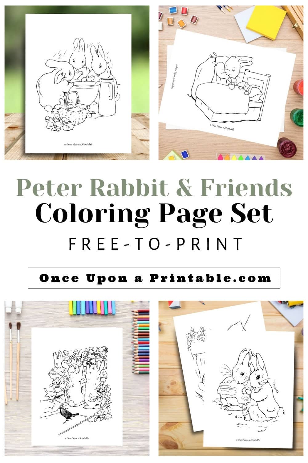 Peter Rabbit and Friends coloring pages.