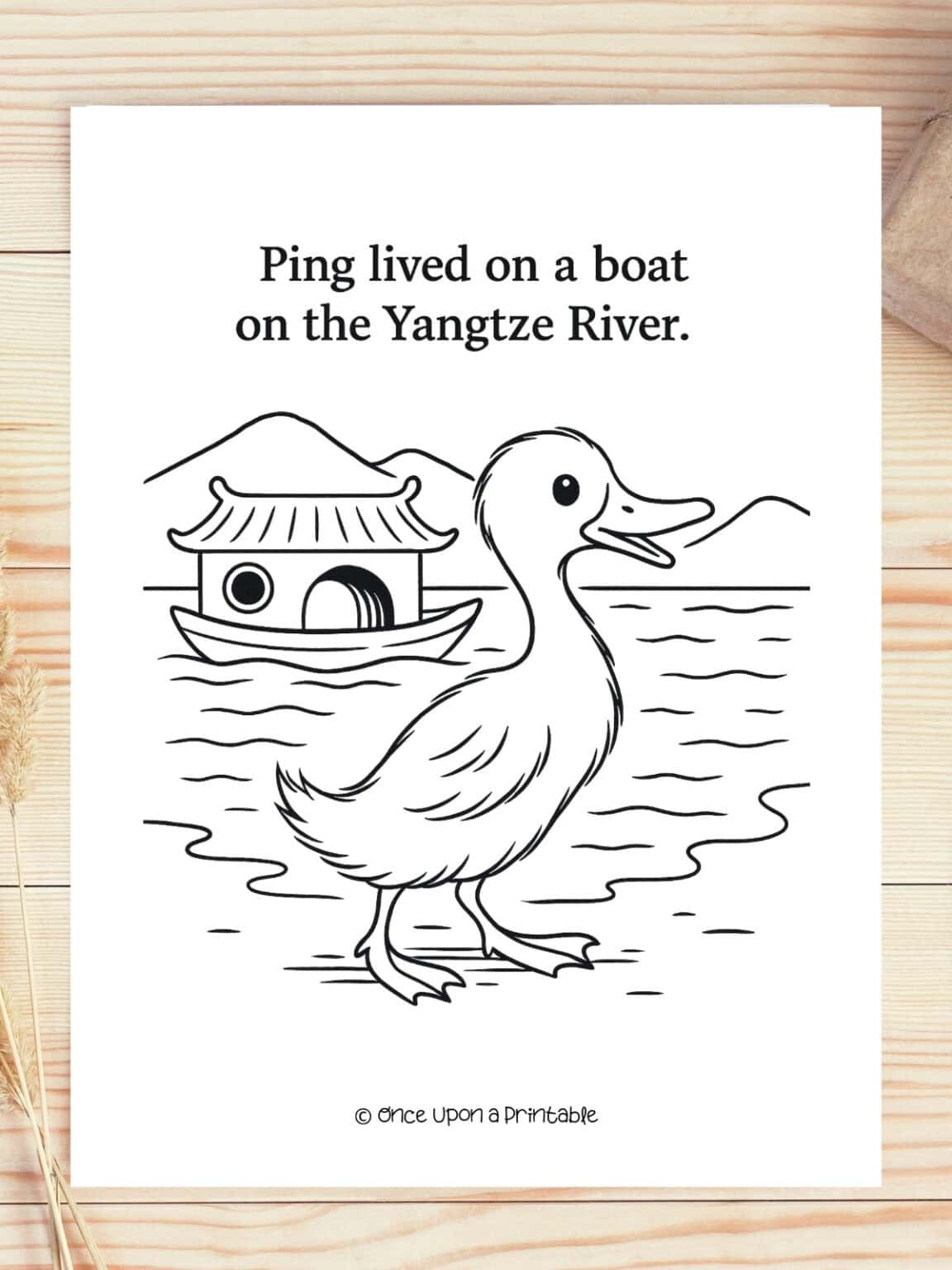 The Story About Ping Worksheets - Once Upon a Printable