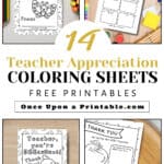 Teacher appreciation coloring sheets.