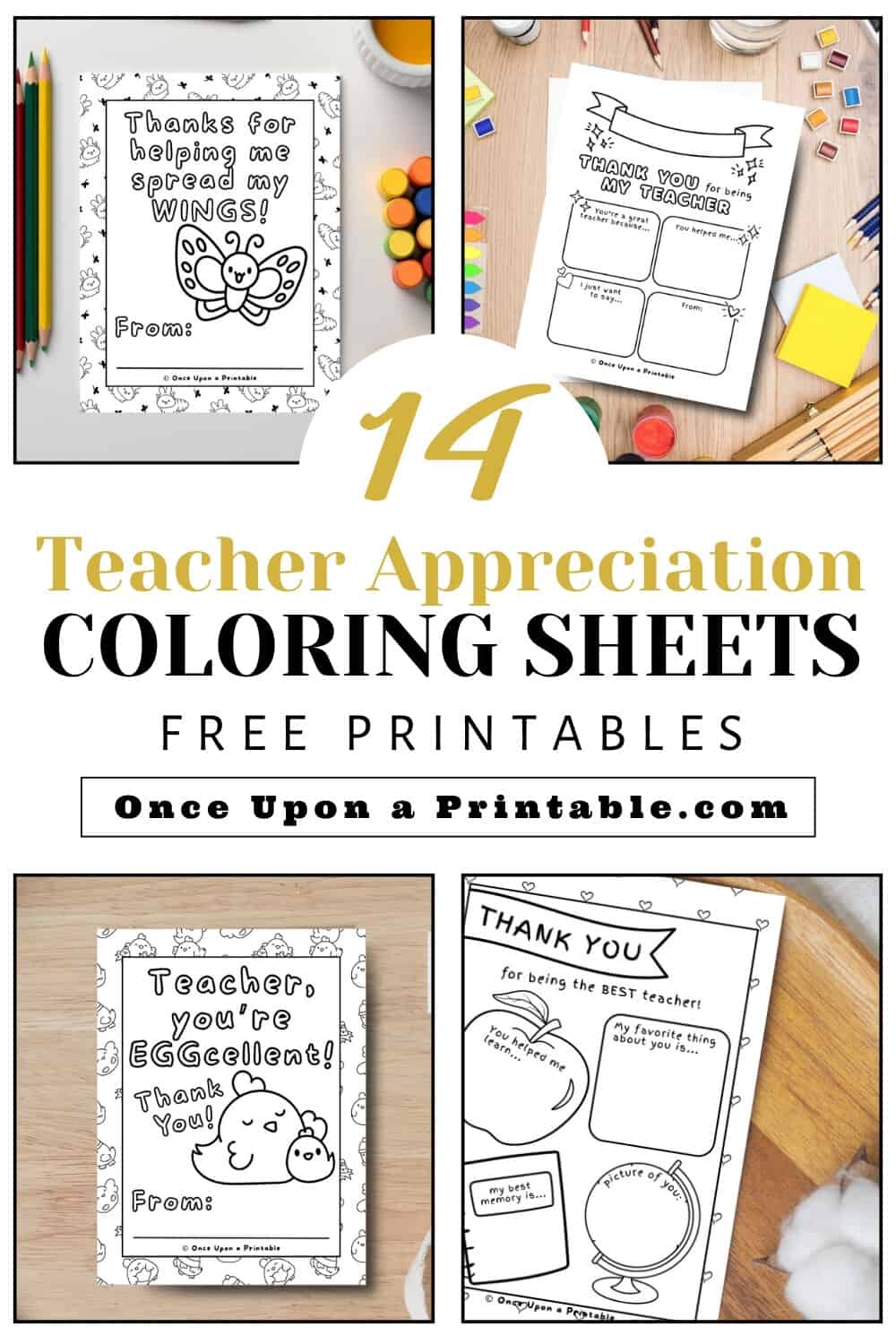 Teacher appreciation coloring sheets.