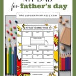 All about my dad for father's day questionaire.