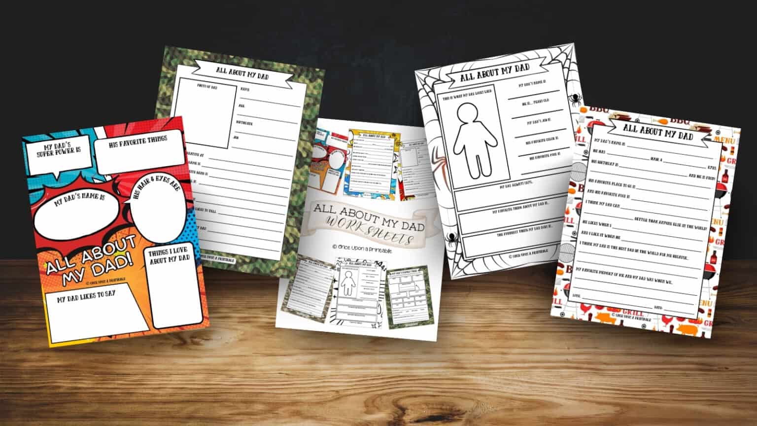 All About My Dad Printable - Once Upon a Printable