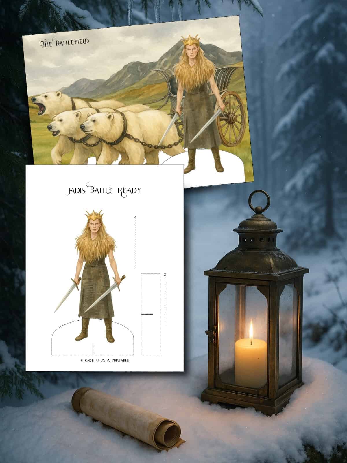 Jadis battle ready narnia paper dolls.