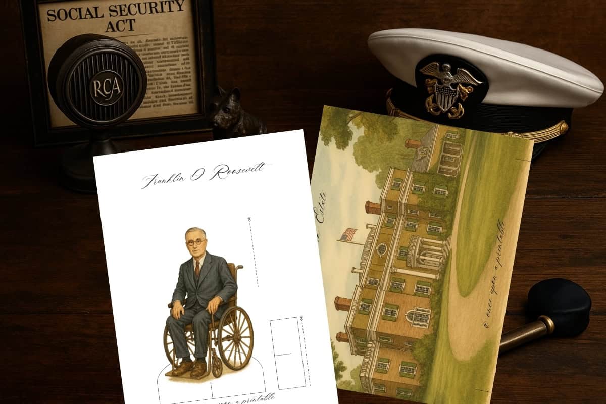 Franklin Roosevelt paper doll set. 