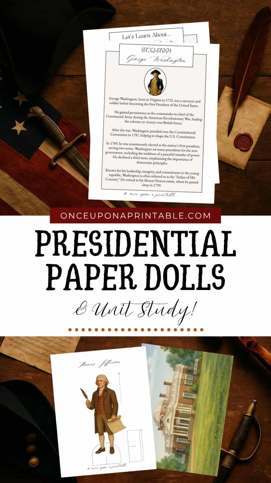 Presidential paper dolls pinterest pin.