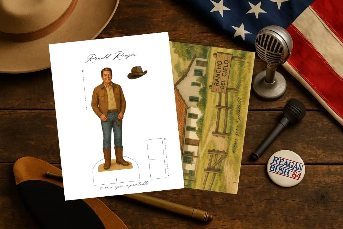 Ronald Reagan presidential paper doll set.