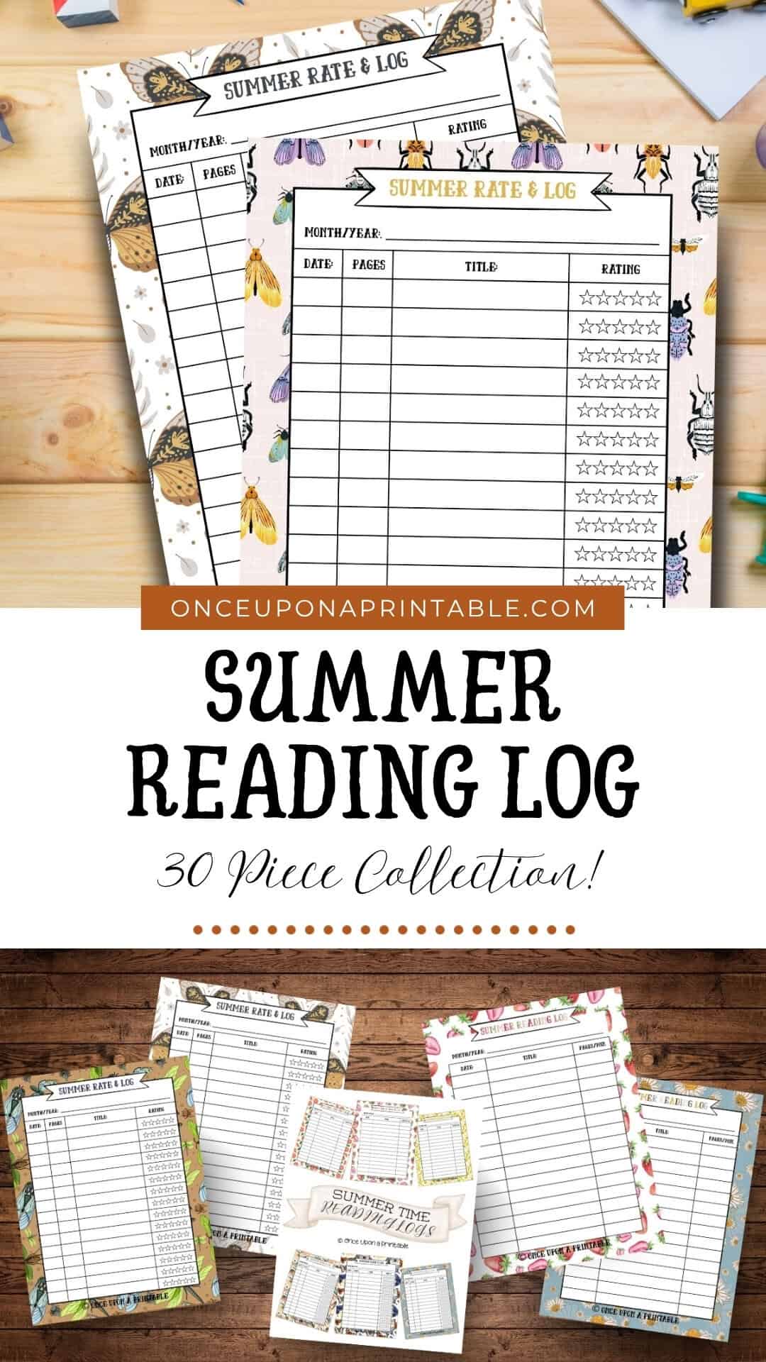 Summer reading log collection. 