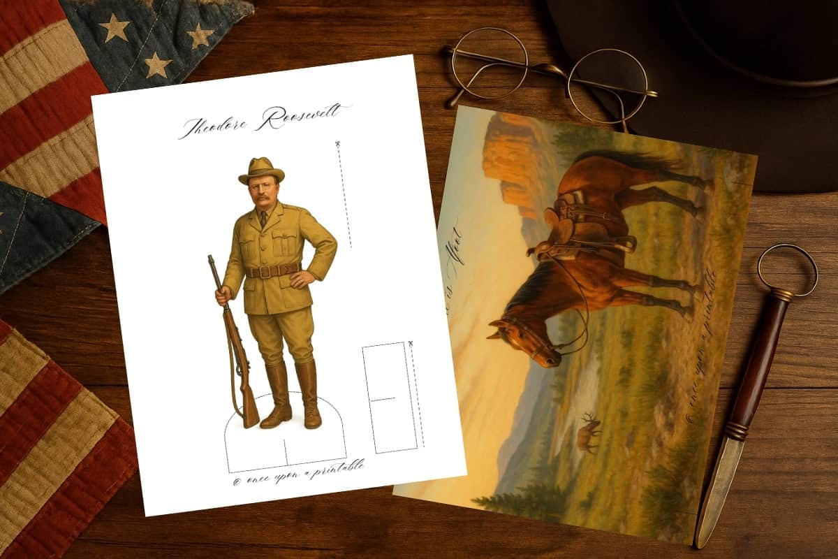 Theodore Roosevelt paper doll set. 